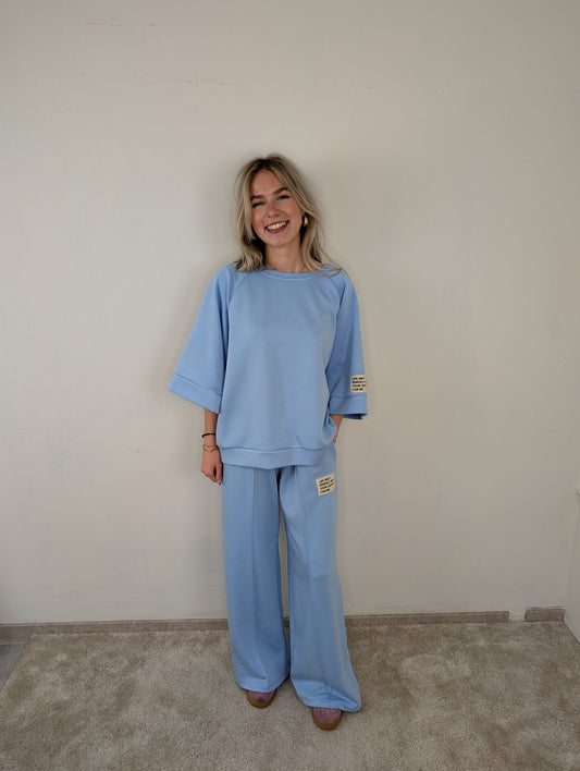 Pascal huispak shirt met broek - Licht blauw