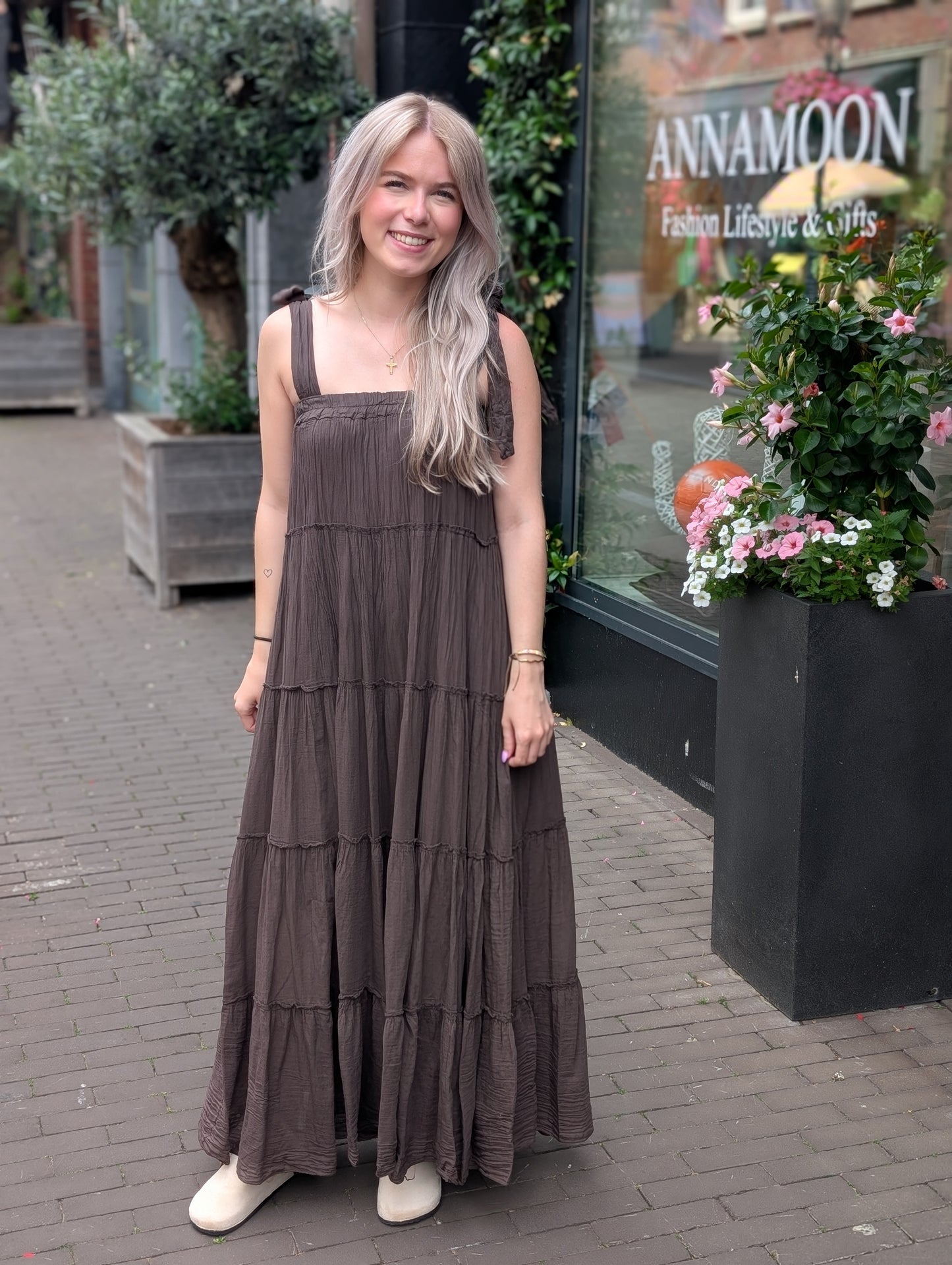 Bahama boho jurk - Bruin