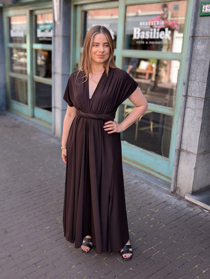 Lay wrap dress - Bruin