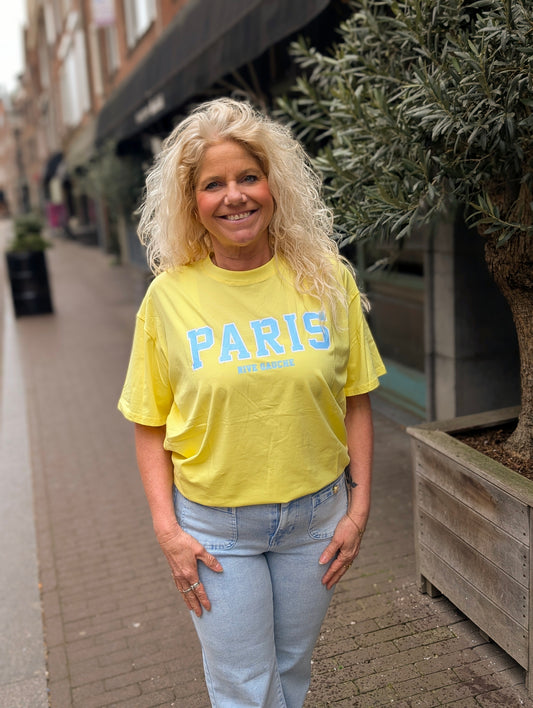 Paris shirt - Geel/Blauw