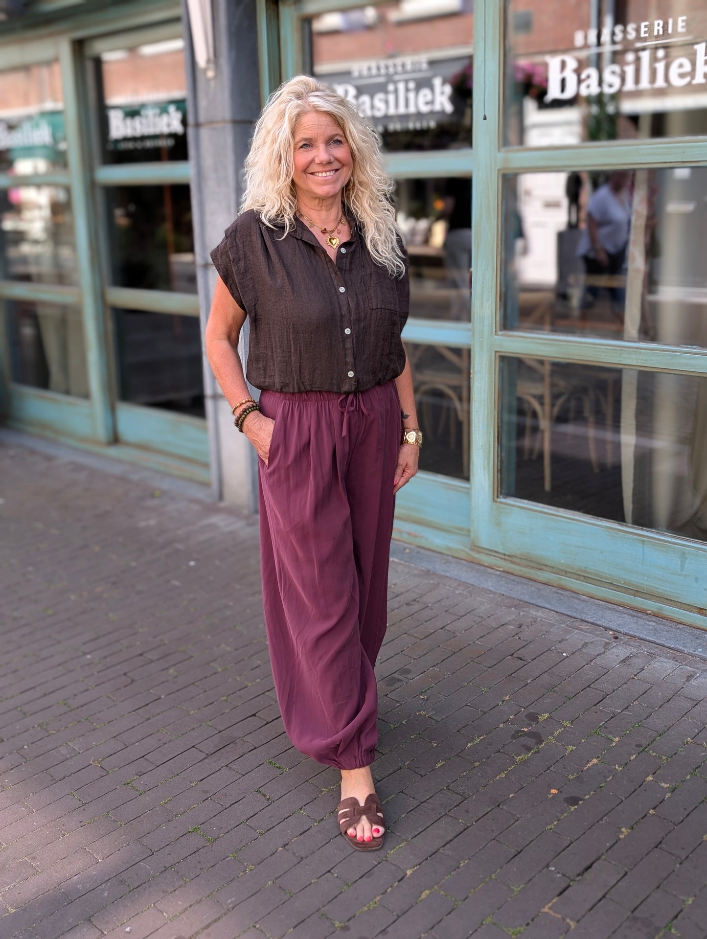 Maya ballon broek - Bordeaux rood