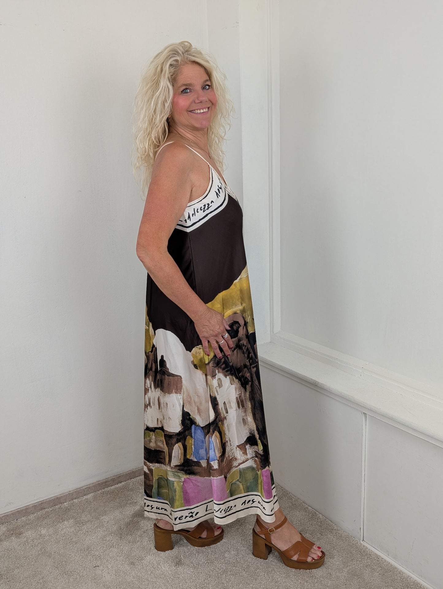 Verano maxi dress - Bruin mix