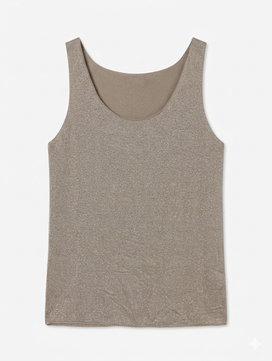 Lurex Knit Top Fanny - Taupe