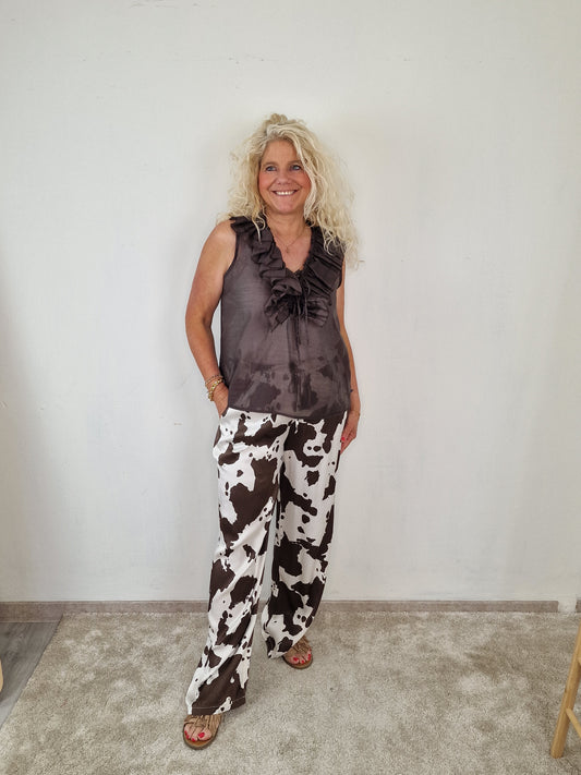 Silk cow pants - Bruin