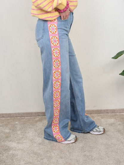 Retro crochet jeans - Jeans blauw