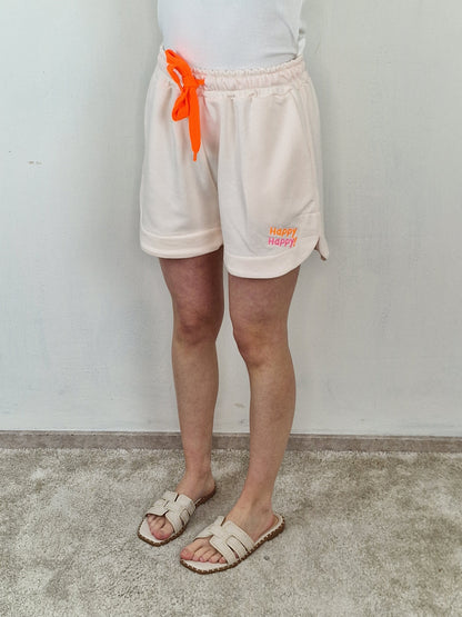 Happy short - Off white/Oranje