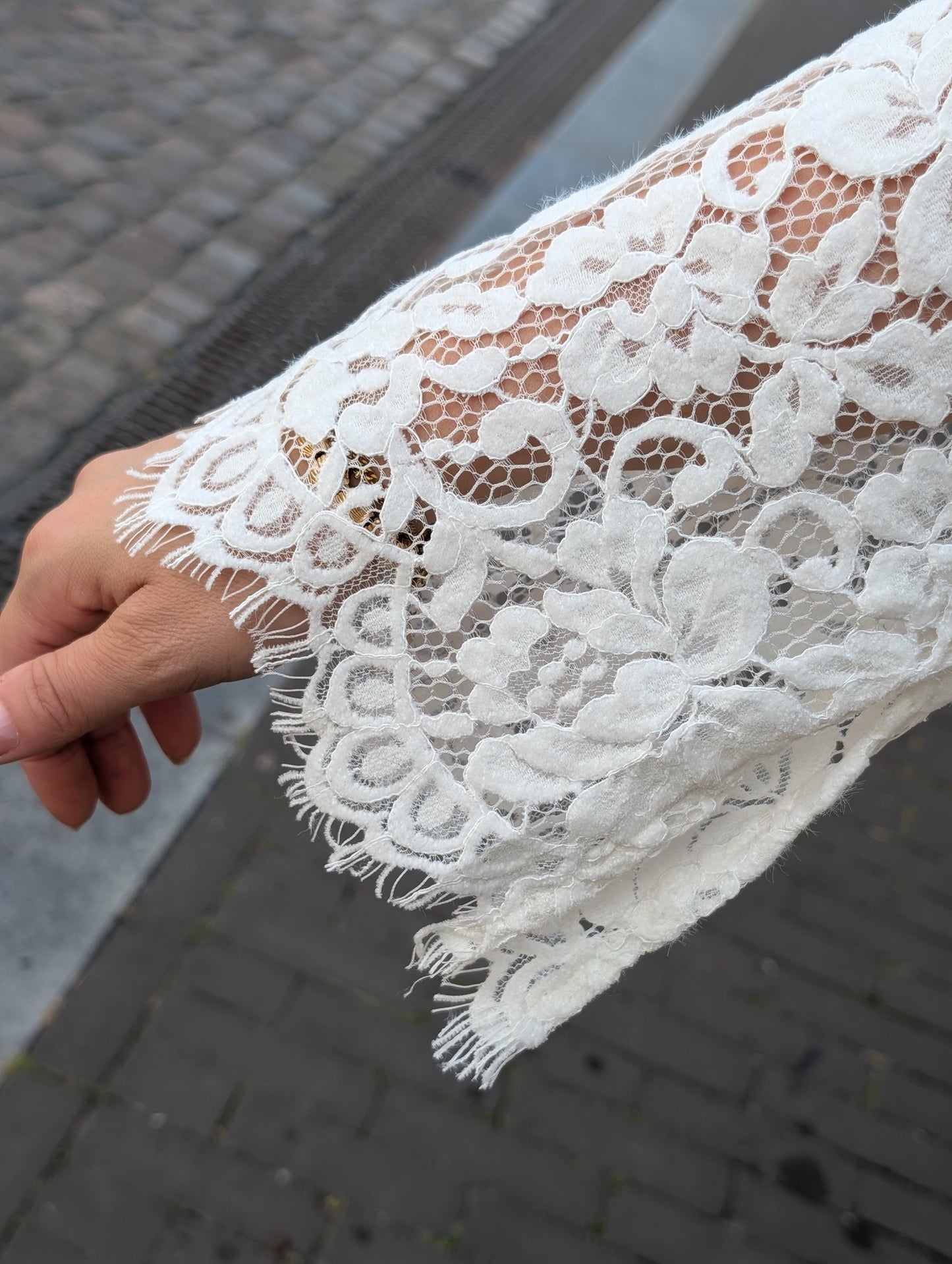 Kanten blouse Claire - Off white