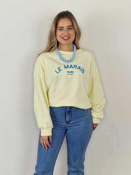 Le marais sweater - Geel/Blauw