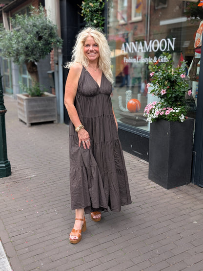 Summer Breeze Maxi Jurk - Bruin
