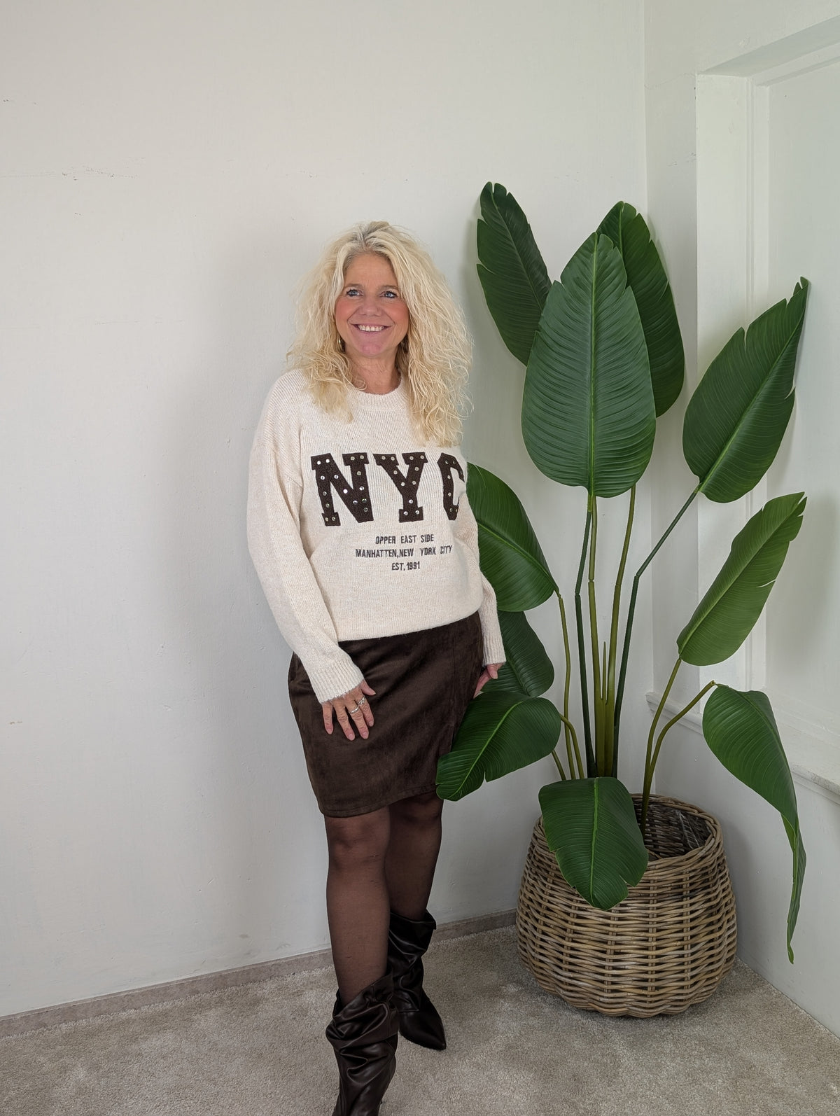 Nyc trui - Beige / bruin