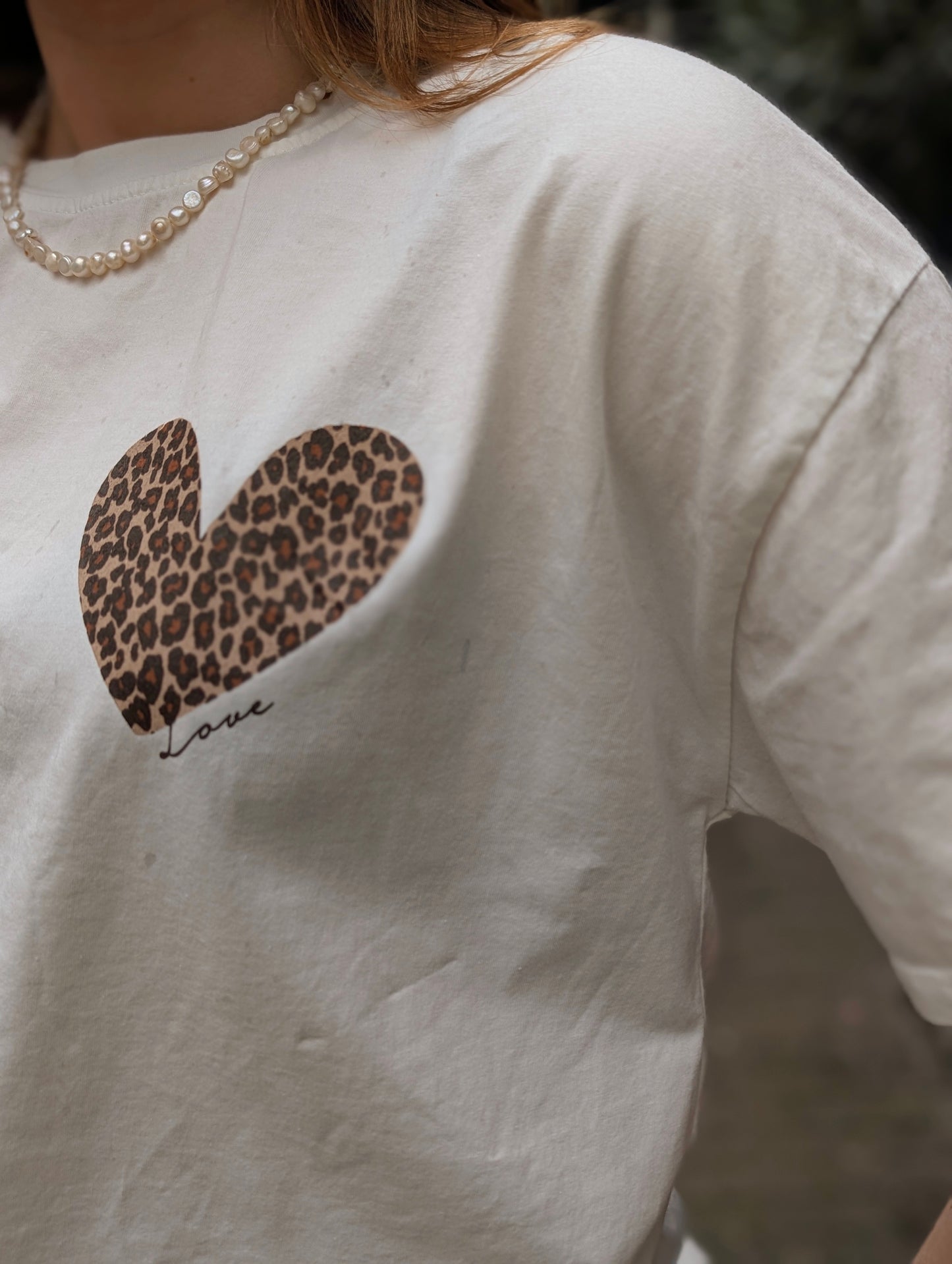 Panter heart shirt Amour - Wit