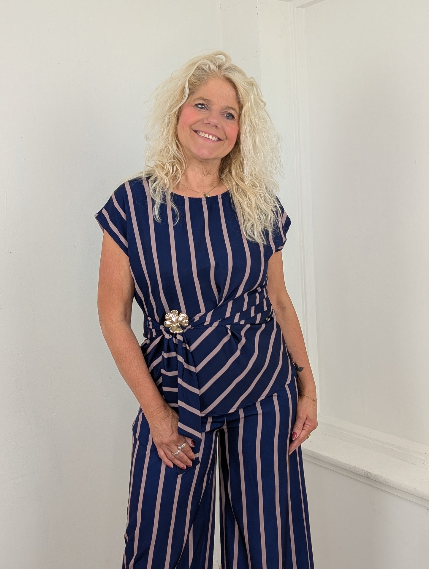 Monaco stripe set - Navy