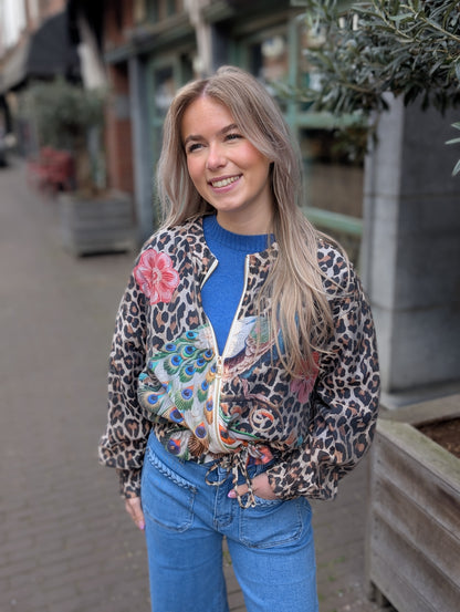 Lonne trui met korte mouw - Kobaltblauw