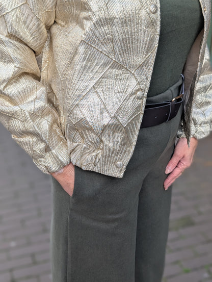 Zusss jacquard glans jasje - Champagne