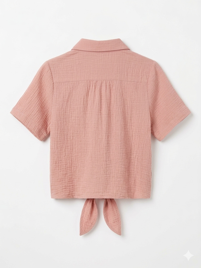 Lola Knot Top - Blush