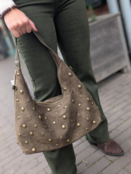 Moon tas met studs - Groen