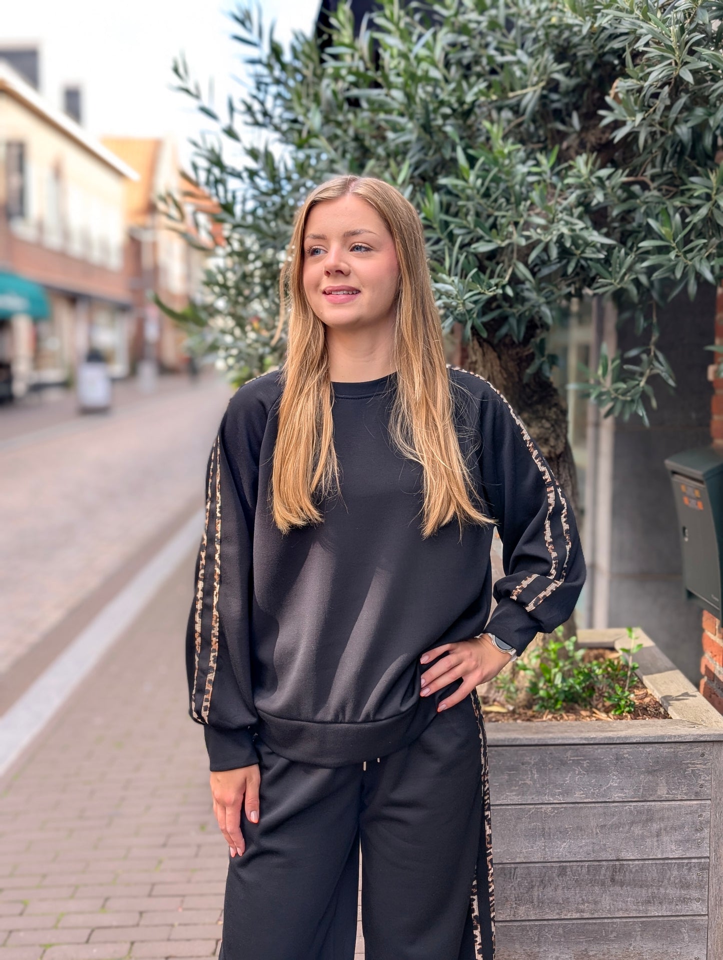 Comfy set panter bies - Zwart