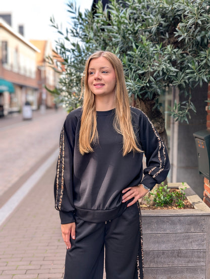 Comfy set panter bies - Zwart