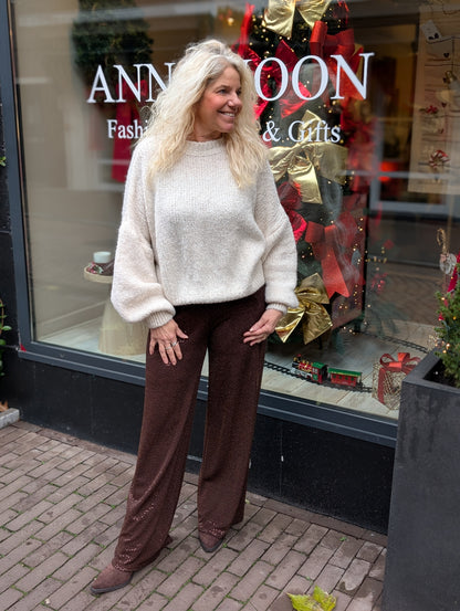 Gebreide trui Jip - Ecru