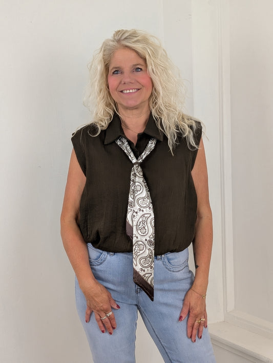 Portofino scarf top - Bruin