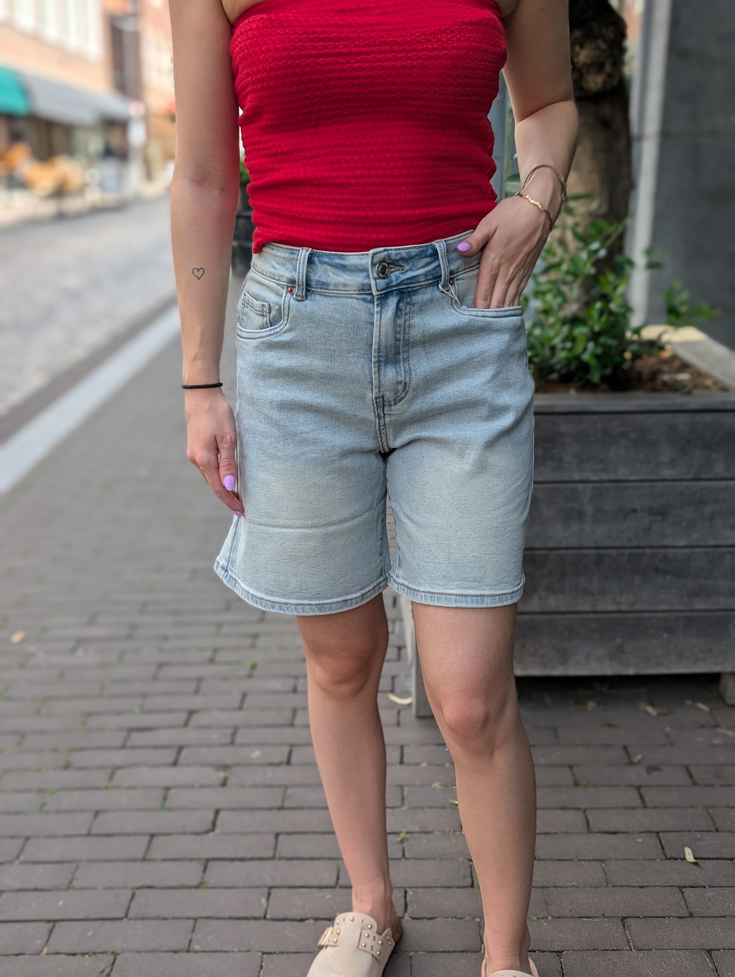 Norfy jeans short - Light wash
