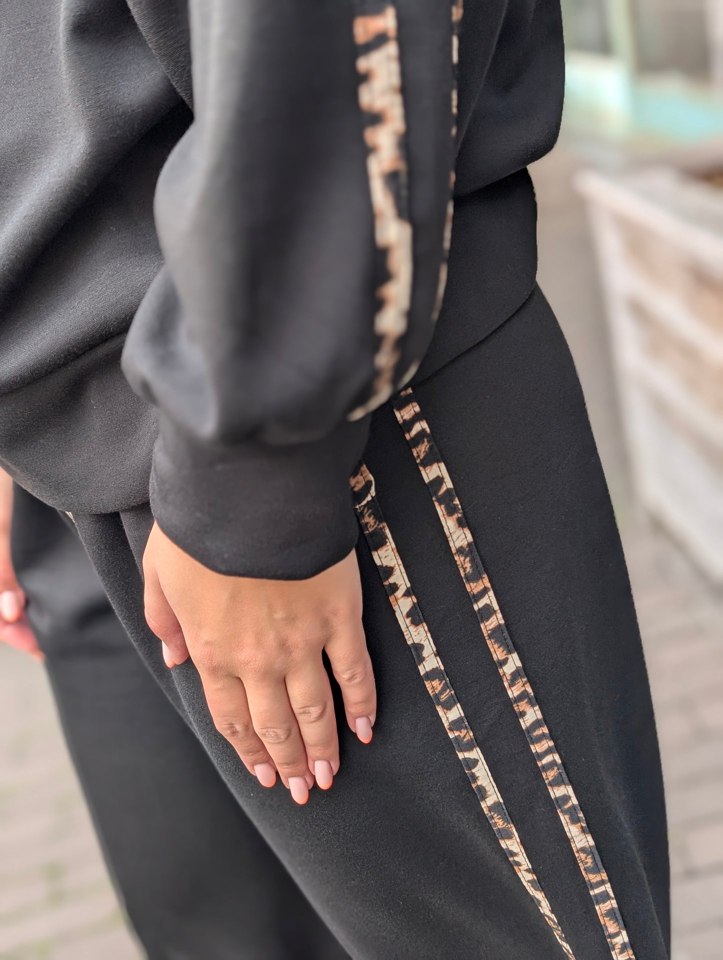 Comfy set panter bies - Zwart