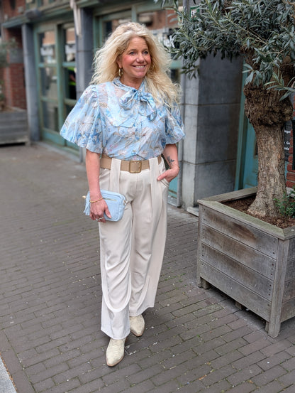 Beige plooien pantalon Semmy - Beige