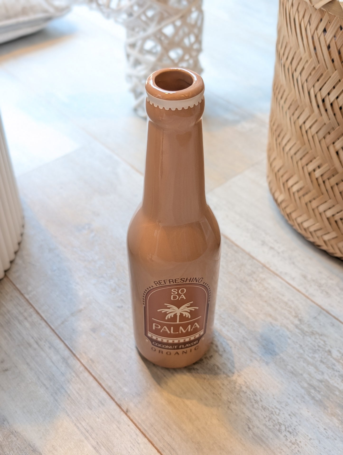 Palma vaas - Cacao bruin