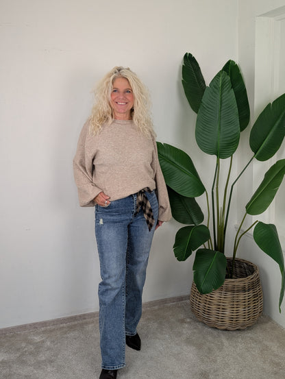 Maud strait leg Laulia jeans met sjaal