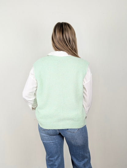 Charlotte vest zonder mouw - Mint groen