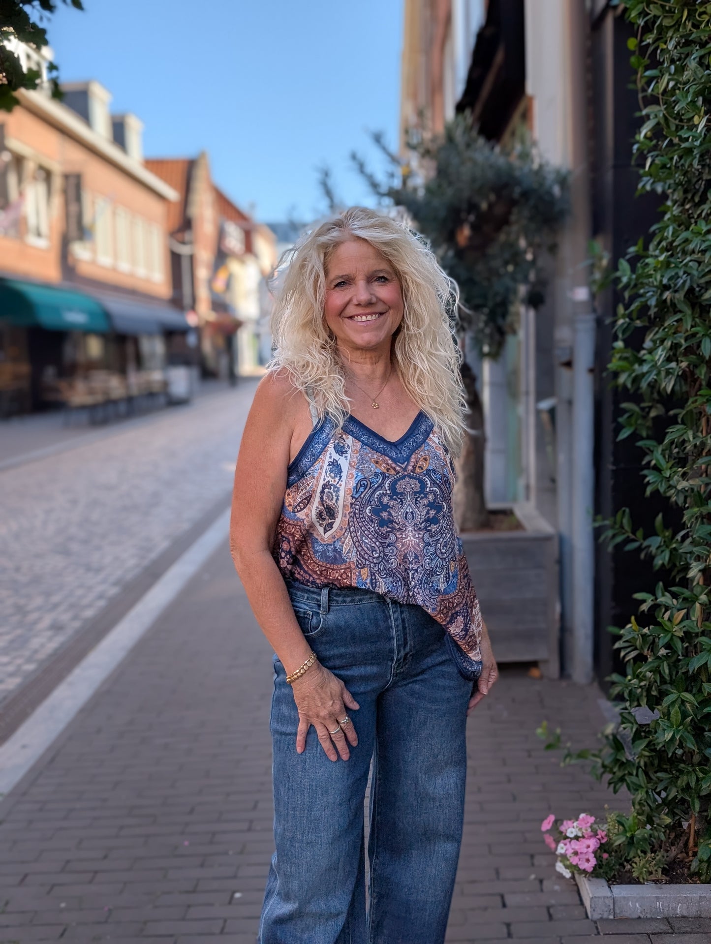 Mandala top - Blauw