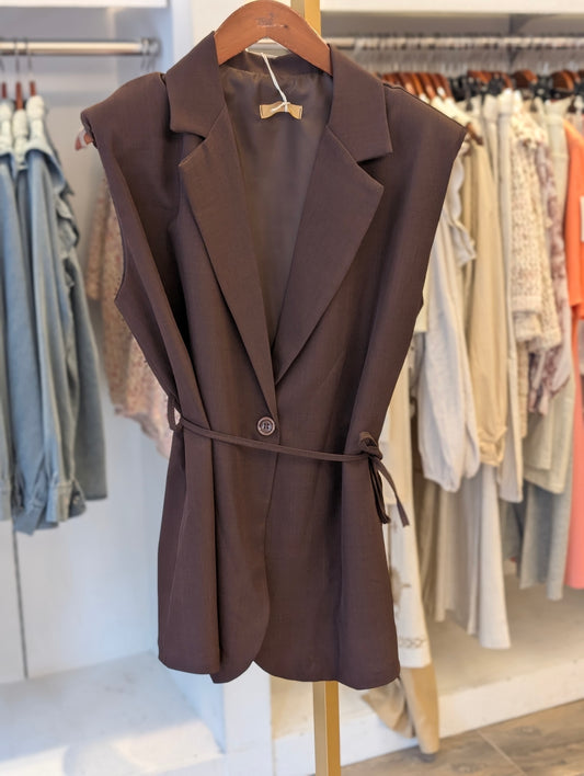 Blazer gilet Renke - Donkerbruin