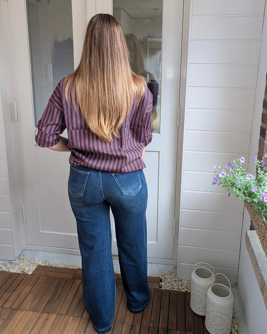 My Tina's wide leg jeans - Mid blue wash