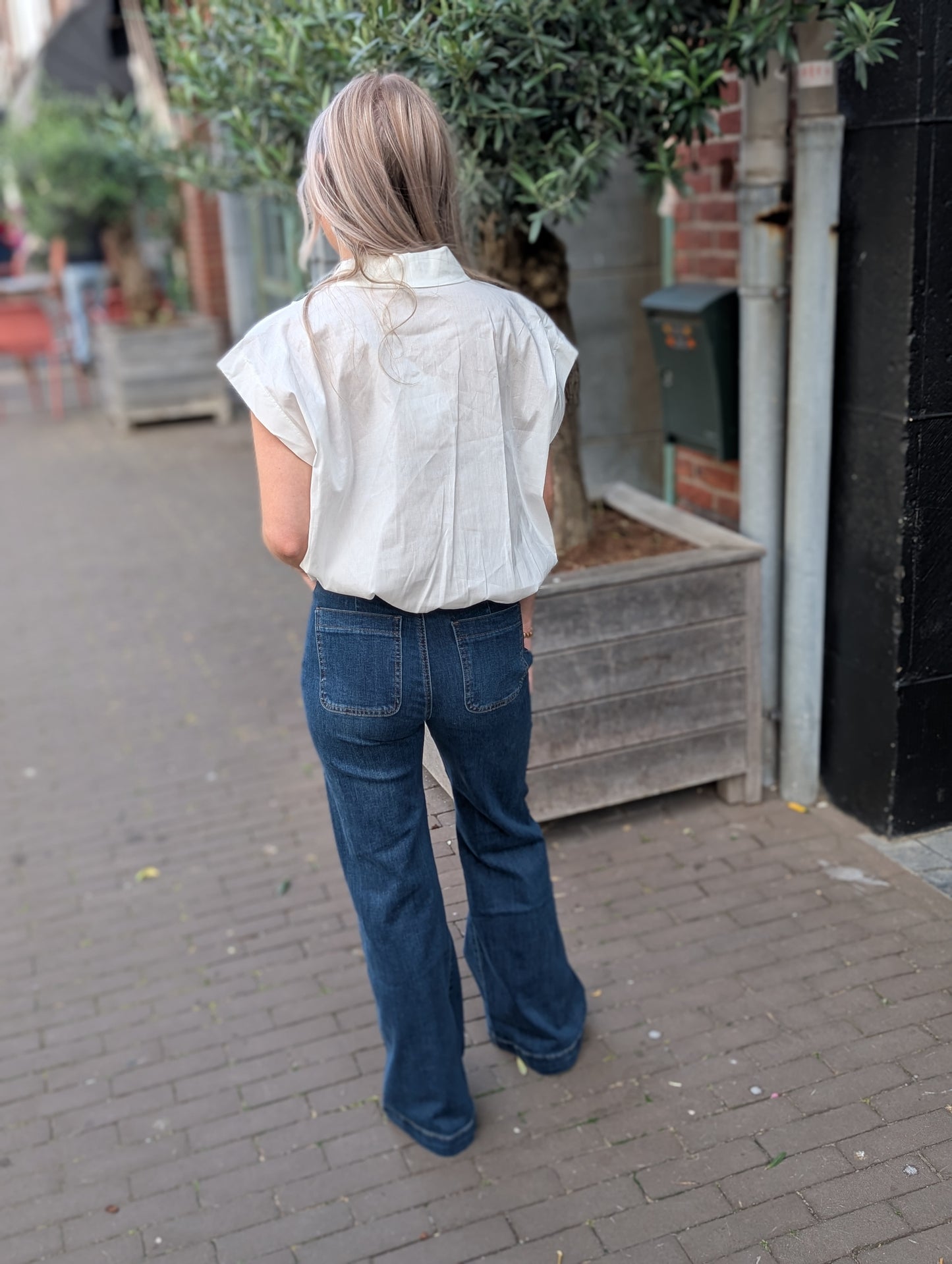 Zac & Zoe jeans met sjaal - Dark jeans
