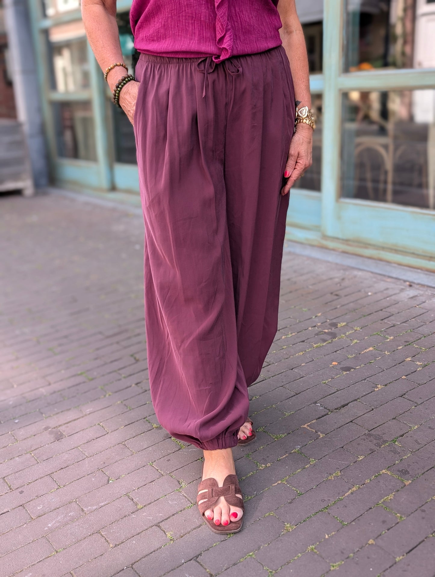 Maya ballon broek - Bordeaux rood