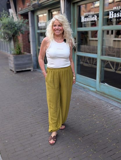 Viscose ballon broek Amy - Pistache
