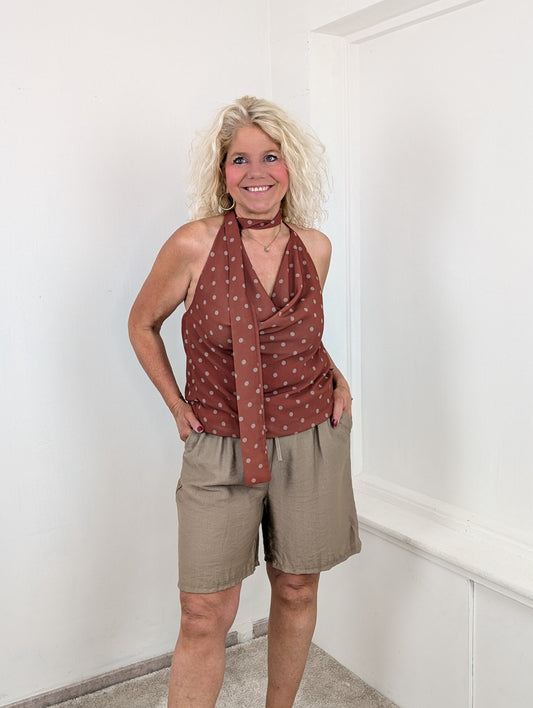 Basis mid short Lisanne - Sandy taupe