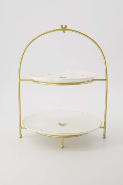 Zusss etagere metaal hartje - Goud