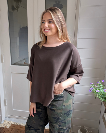 Oversized shirt Evy - Bruin