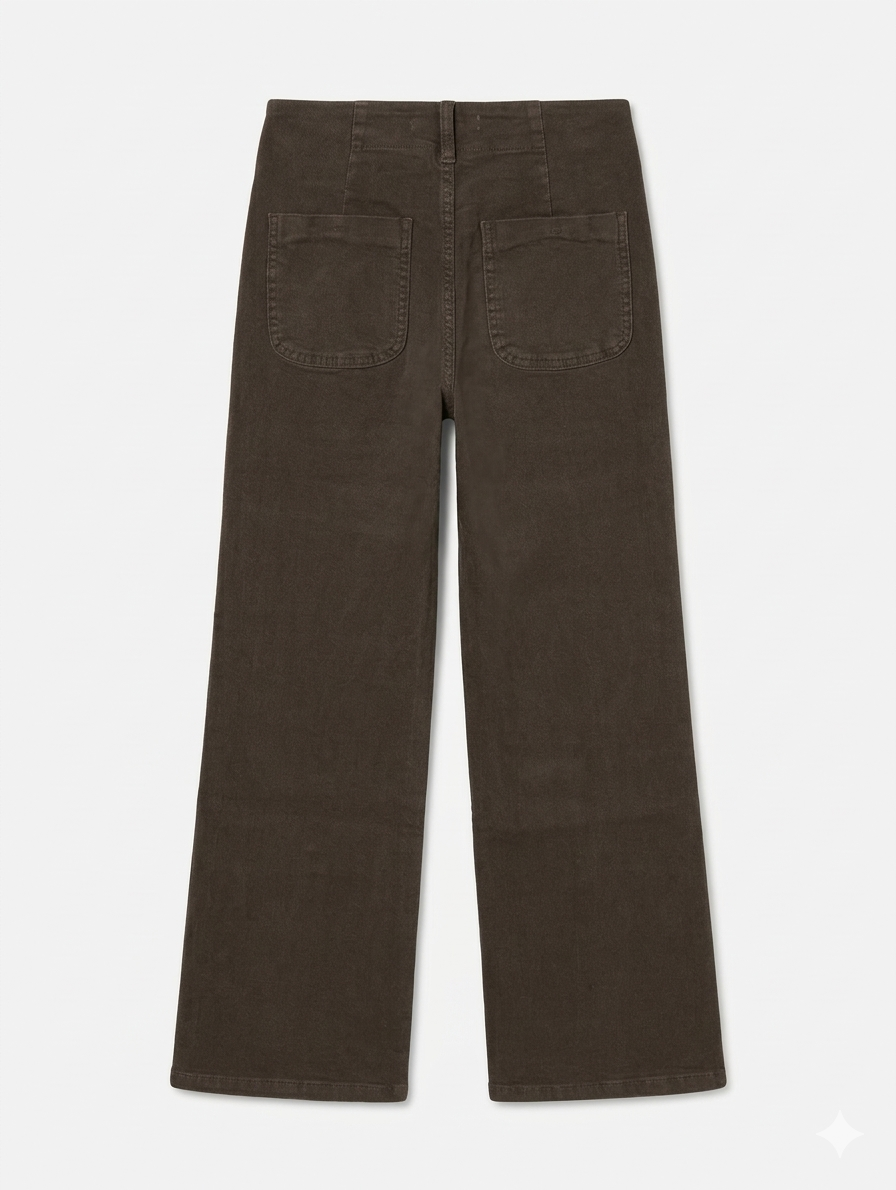 Folyrose wide leg - Bruin