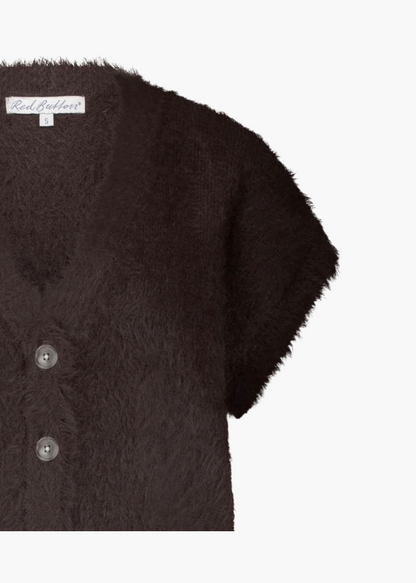 Red Button sleeveless fuzzy - espresso