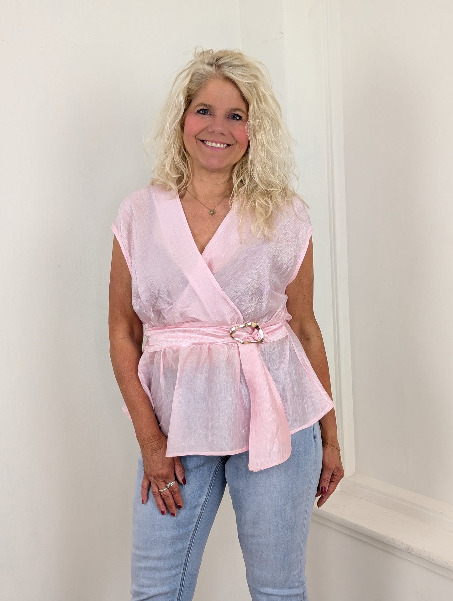 Champagne Wrap Top - Roze