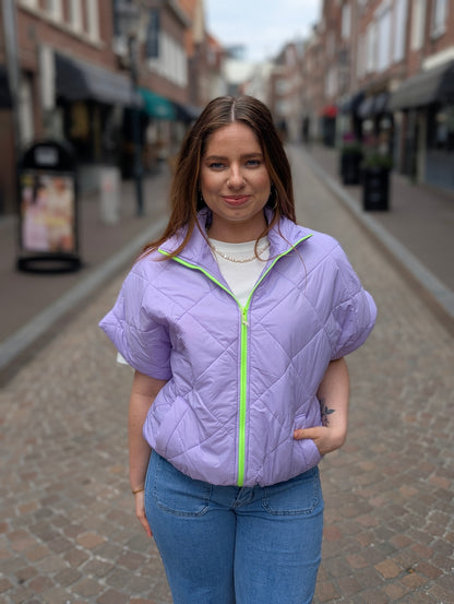 Bodywarmer doorgestikt Wendy - Lila