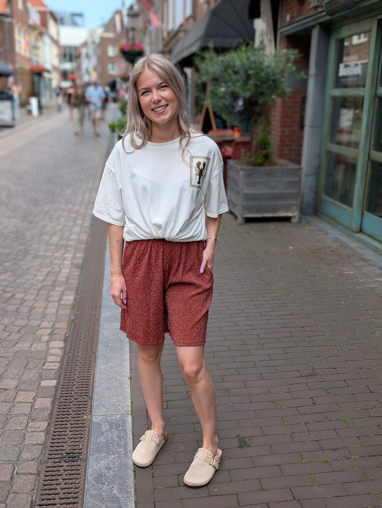Glitter short - Brique
