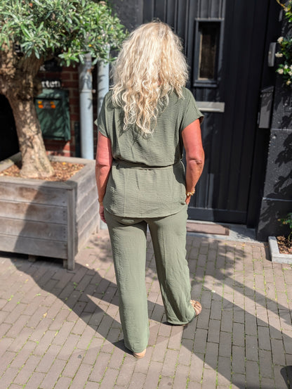 San setje gilet+ pantalon - Groen