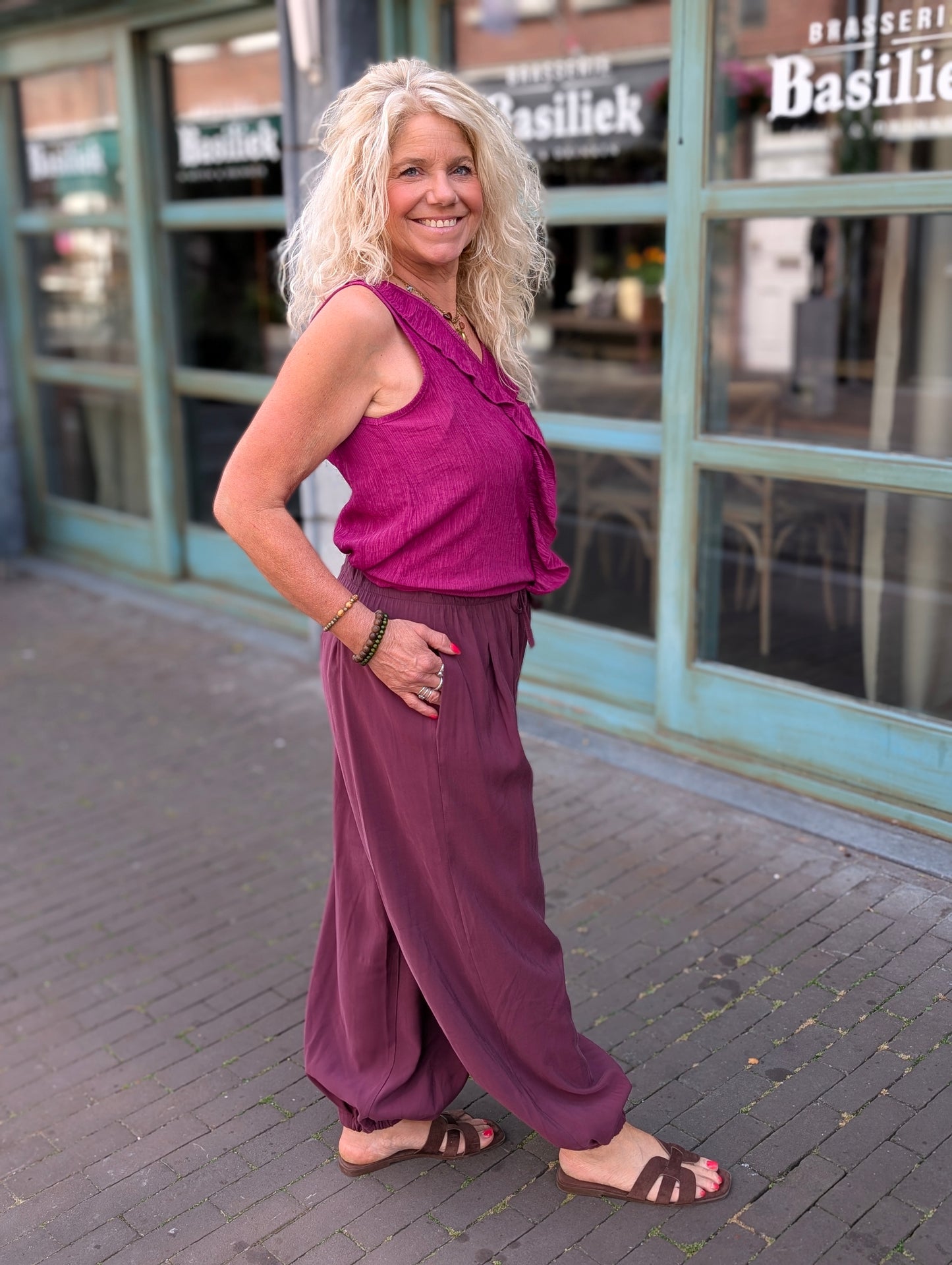 Maya ballon broek - Bordeaux rood