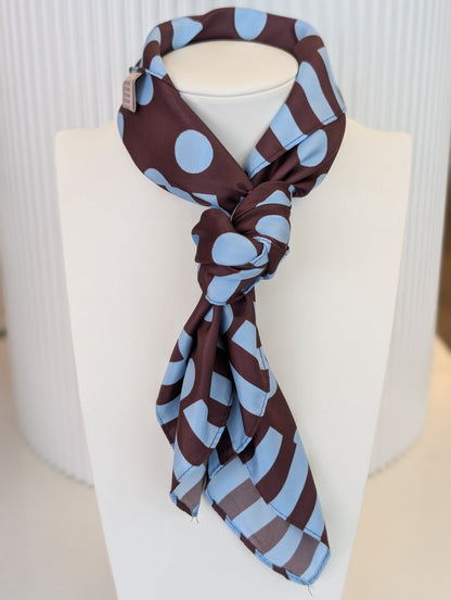 Love sjaal - Bruin  / blauw / roze