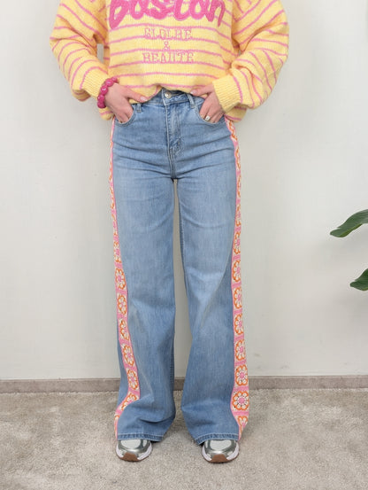 Retro crochet jeans - Jeans blauw