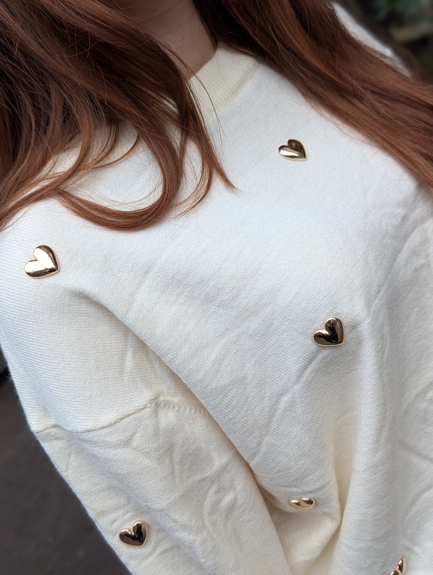 Golden heart sweater - Ecru