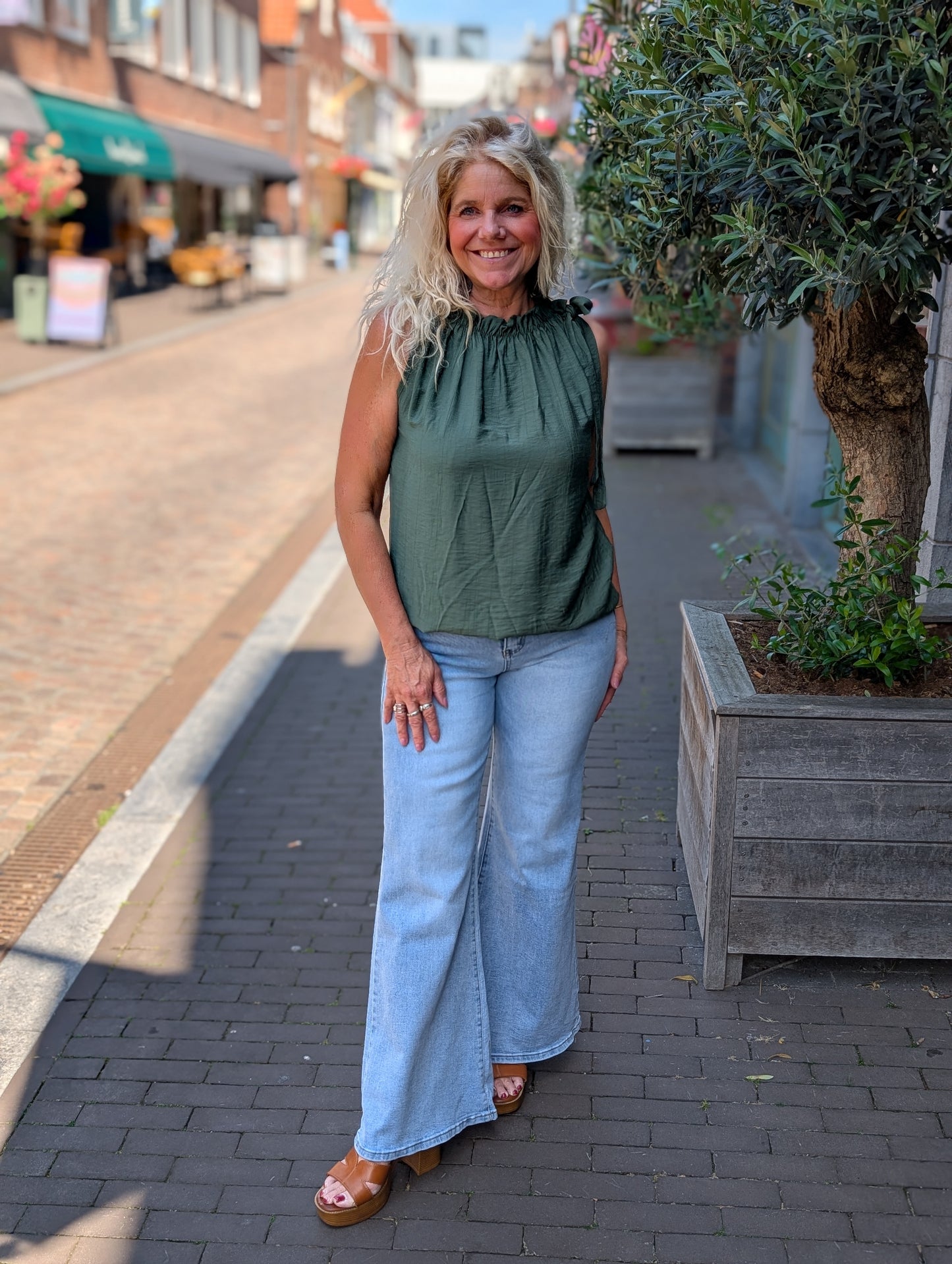 Bow top Mila - Groen